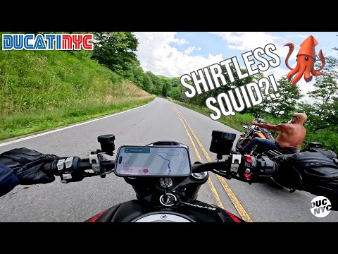 Zoomin Cherohala Skyway - Shirtless Harley Squids - day 6 part 1 NY to ALABAMA Barber Museum Ride