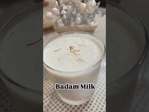 Badam milk 🥛 😍😋#badammilkrecipe #winterspecial #muskangarg2909 #cookwithmuskan #youtubeshorts