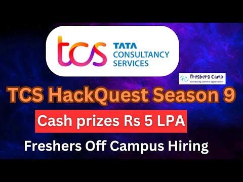 TCS HackQuest for 2025 Batch | TCS Hiring for Freshers 2025 | Salary Rs 5 LPA | Register Now