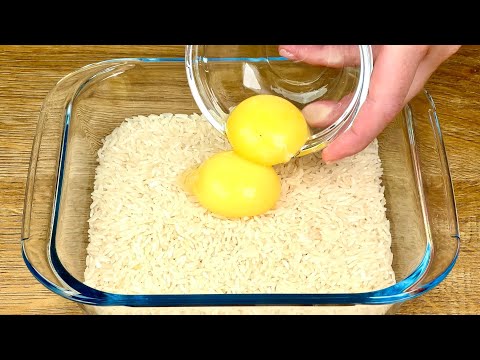 You have a glass of rice and 2 eggs! You will be surprised! Dessert in 5 minutes!