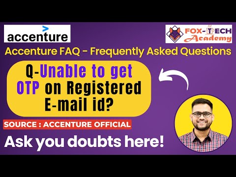 Accenture FAQ | Unable to get OTP on Registered E-mail id? #accenture  #accenturerecruitment