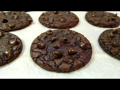 Easy Double Chocolate Chip Cookies | Soft and Chewy | No Chill Needed