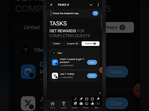 PAWS new task | Claim Y points & Join Y Twitter | #paws #newtask #Ypoints #joinYtwittee #howtoclaim