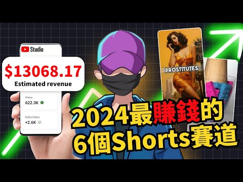 2024年Youtube shorts起號賺錢最快的6個賽道，不露臉，AI批量生產內容，抓住時代風口，錯過再等20年