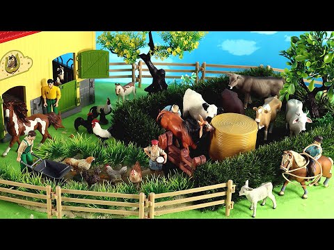 Fun  Country Farm and Cattle Horses Chicken Animal Figurines