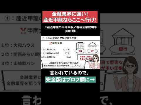 【産近甲龍ならここへ行け！】産近甲龍の平均年収•有名企業就職率part3 #Shorts