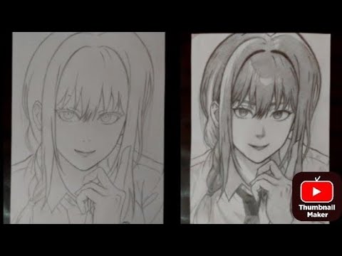 How to Draw a MAKIMA From Chainsaw Man||Step By Step tutorial