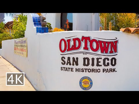 [4K] Old Town San Diego Historic State Park - California - Walking Tour