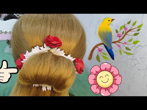 Hair accessories Hair Bun|Very Simple Hair Style|Bun Hair style For Thin Hair For Wedding,