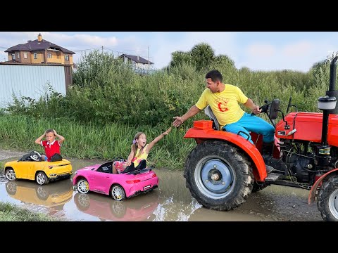 Sofia stuck in the mud Dad Saving kids