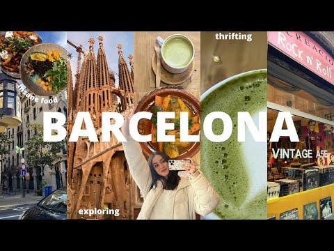 barcelona vlog 🧚🏼| thrifting, sagrada familia, aquarium. europe diaries (december)