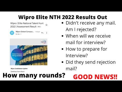 Wipro Elite Exam Results Out | Wipro Interview Invite to Shortlisted Candidates |