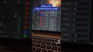 Mixing Tip: Solo Kick Drum at -9 dB (Stereo Out Channel)