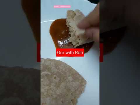 Gur Roti- Jaggery Roti- Jaggery with Indian bread- Gur ke paratha #gur #jaggery #Shorts #trending