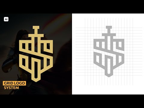 Grid Logo DESIGN | S Letter Logo In Sword | Adobe Illustrator Tutorial