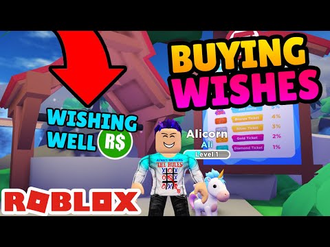 Buying WISHES from the WISHING WELL on Overlook Bay! (Roblox)