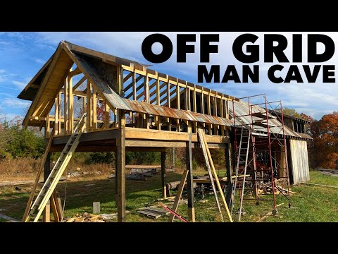 $2,000 HOUSE - ROUGH FRAMING - OFF GRID MAN CAVE  - EP. 16