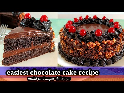 this is the easiest chocolate cake to make! Extremely delicious! easy recipe