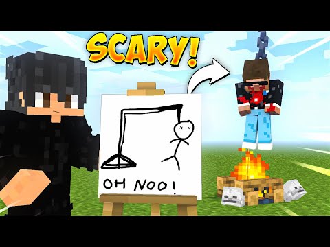 I Scared My Little Brother with //DRAW in Minecraft