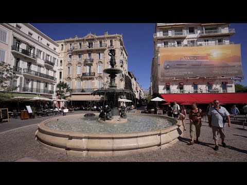 Canne France Walking Tour 2024 4k