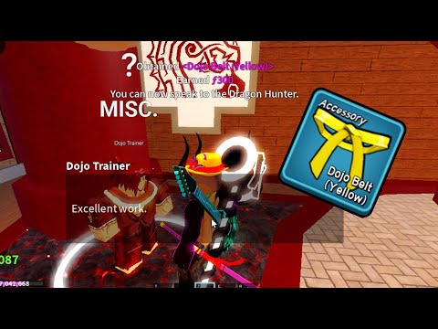 YELLOW BELT "Dojo Trainer" - Blox Fruits Dragon Update