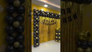 Foil Curtain Birthday Decoration | Birthday Decoration ideas at home | Balloon | potliwali #shorts