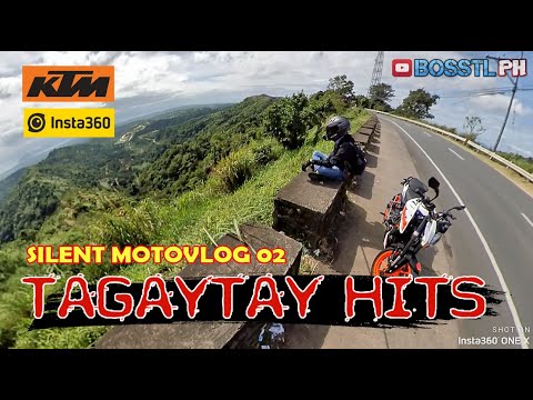 SILENT MOTOVLOG 02 | Ride Therapy | Chill Ride in Tagaytay | KTM Duke 390 using Insta360 One X