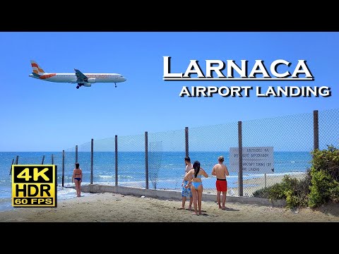 Larnaca airport landing - Cyprus in 4K 60fps HDR (UHD) Dolby Atmos 💖 The best places 👀