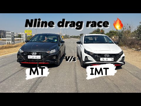 i20 nline MT vs i20 nline imt drag race || can manual outrun imt?