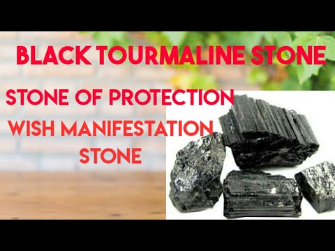 BLACK TOURMALINE STONE - A POWERFUL PROTECTING STONE.