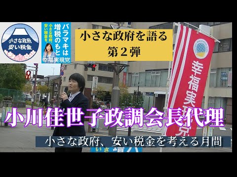 【第２弾】小さな政府を分かりやすく語ります。小川佳世子政調会長代理