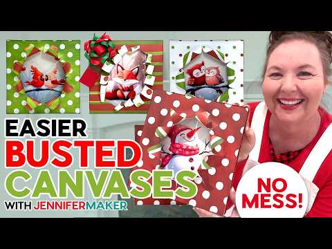 Easy Busted Canvas Tutorial: Easier, Cleaner, & Safer Holiday DIY Craft!