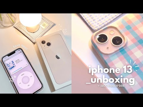 🎀 iphone 13 pink (128gb) unboxing 2023 + phone case accessories