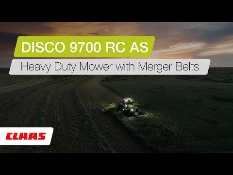 CLAAS DISCO 9700 RC AUTO SWATHER | Heavy Duty Mower with Merger Belts in Triticale