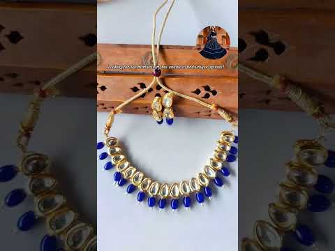 Jewelry for Navratri #navratrijewellery #navratricollection #necklaceset #chokerjewellery #blueloook