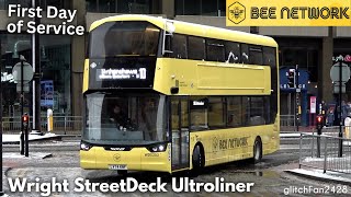 🐝 Bee Network’s New Wright StreetDeck Ultroliner ⛽ First Day of Service!