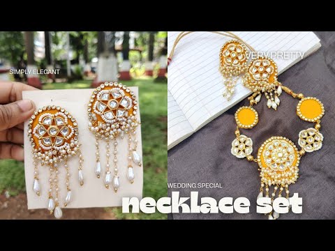 DIY BRIDAL NECKLACE SET | JEWELRY FOR HALDI | MOST BEAUTIFUL BRIDAL JEWELRY | FANCY NECKLACE SET