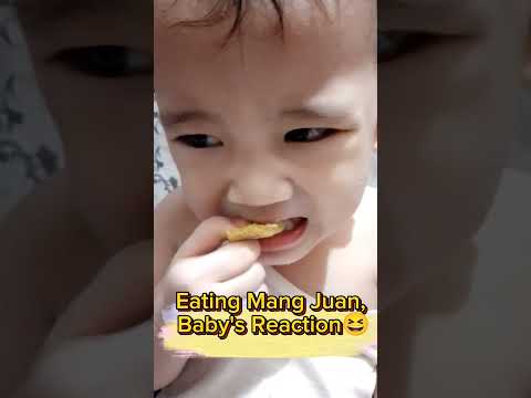 Baby's Reaction while Eating Mang Juan😆 #babygirl #baby #shortclip #sourandspicy