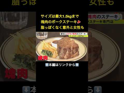 ⬆️本編はリンクから⬆️MAX1.5kgまで増量可能…塊肉のポークステーキ専門店『GEORGE’S STEAK』人気カフェがランチ限定でオープン#shorts