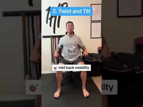 Back Stiff or Painful from Sitting? 2 Minute chair routine