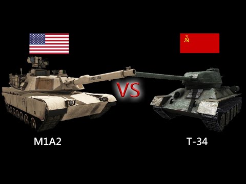 美國 M1A2 VS 蘇聯 T-34 主戰坦克 軍事對戰 Main Battle Tank military battle Arma 3