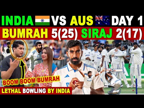 AUS 67/7 🥵 IND🇮🇳 DESTROY AUS🇦🇺 || BOOM BUMRAH 4/17 SIRAJ 2/17 REDDY 41 RUNS || PAK PUBLIC REACTIONS