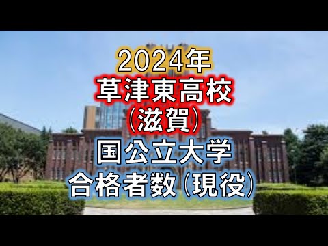 草津東高校(滋賀) 2024年国公立大学合格者数(現役)