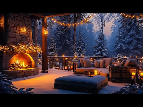 Christmas Eve Ambience 🎄 Warm Jazz Tunes and Fireplace Sounds for Pure Relaxation 🎁