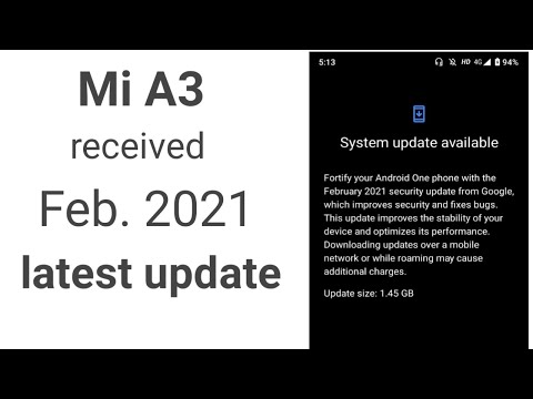 Mi A3 received February 2021 latest security update