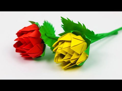 Easy paper flower making craft - How to make paper flower - paper craft flowers