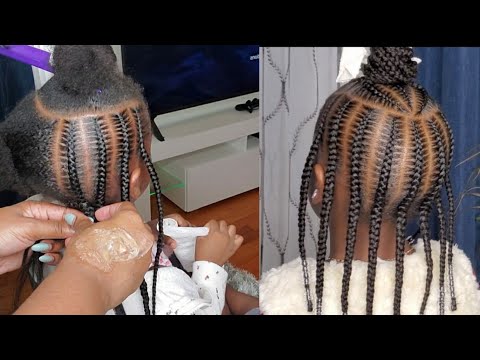 Kids half up half down / Stitch braids