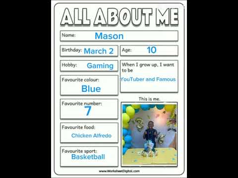 All about me. Come and learn about m😊