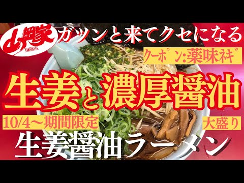 【ラーメン山岡家】期間限定は濃厚醤油で生姜のアクセントが最高(●´ω｀●)トッピングをふんだんに乗せて堪能🍜♪【岐阜 ラーメン】