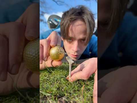 Hitting a $100,000 Gold Golf Ball